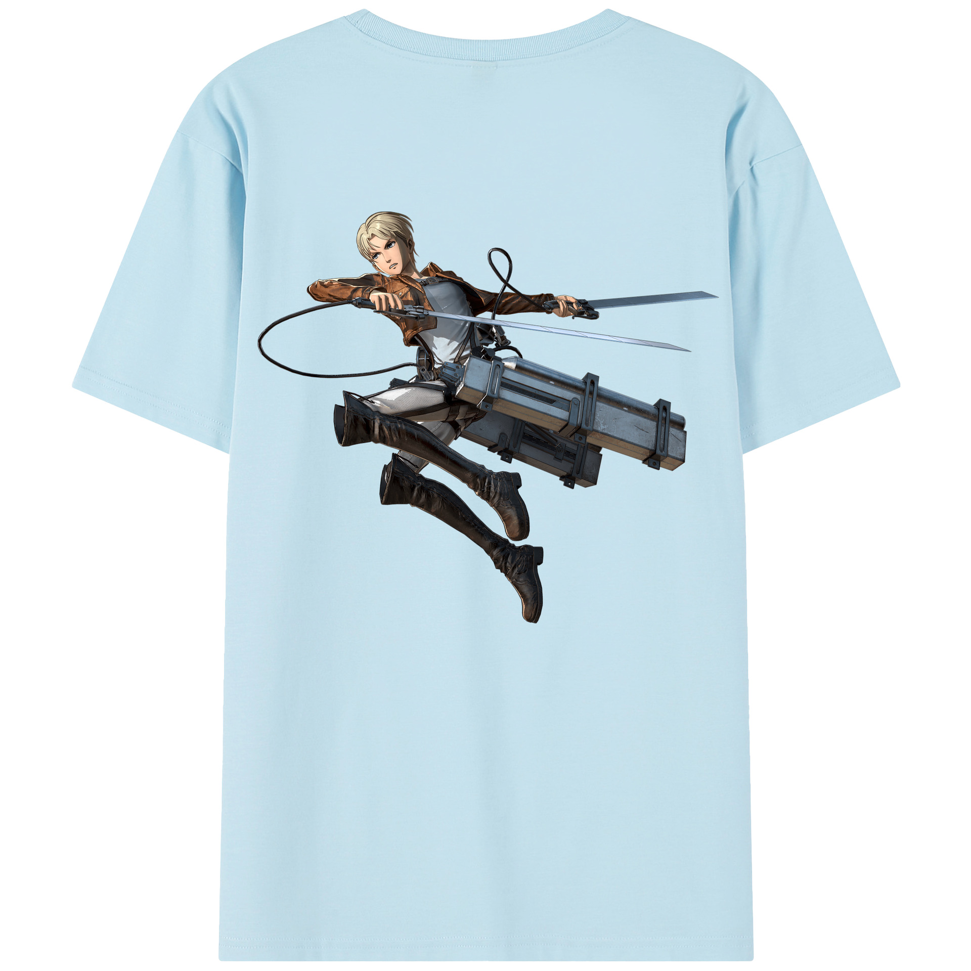 （画像用） 進撃の巨人 Attack on Titan 綿100％半袖Tシャツ（背面プリント）
